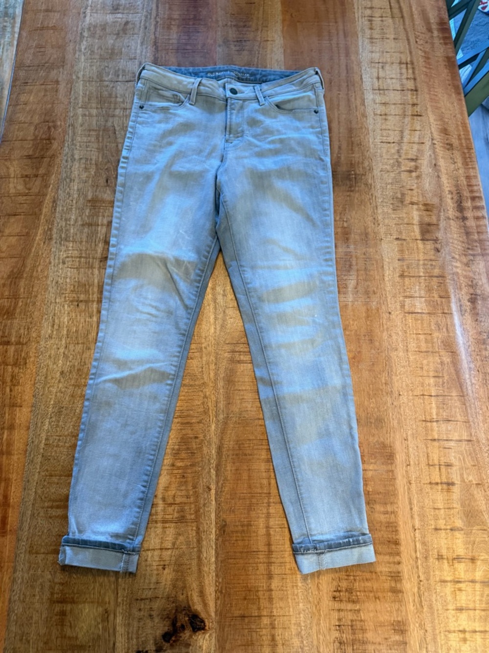 Old Navy Grey Light Wash Women's Skinny Jeans